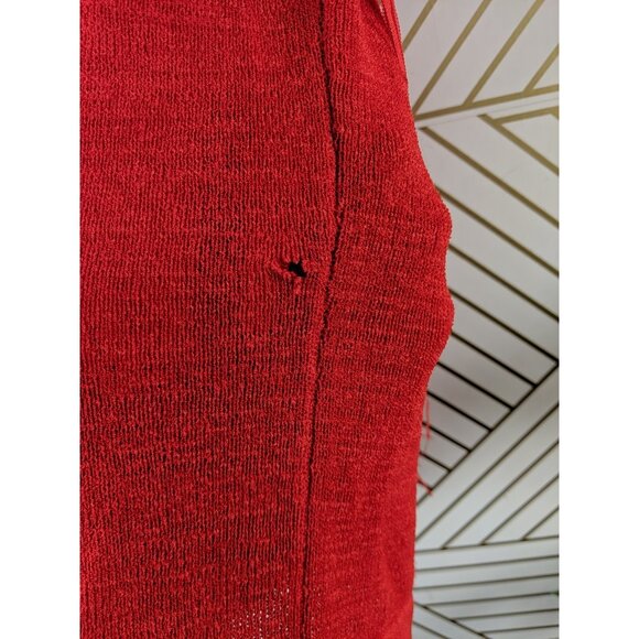 Bebe Fringe Tassel Flowy Tank Top Sleeveless Orange Size Small READ - Picture 9 of 9